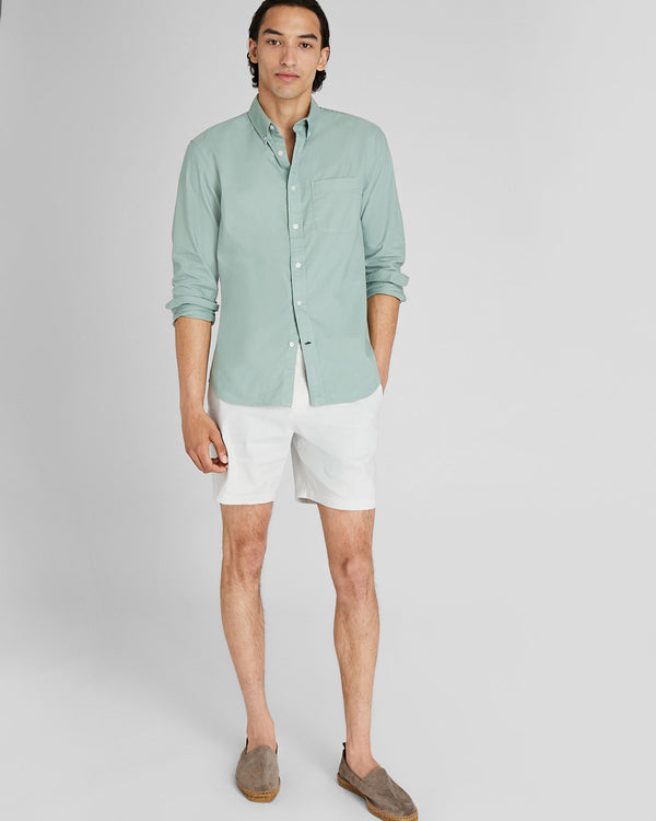 Club Monaco Garment-Dyed Slim Lightweight Oxford Shirt Grey Mist