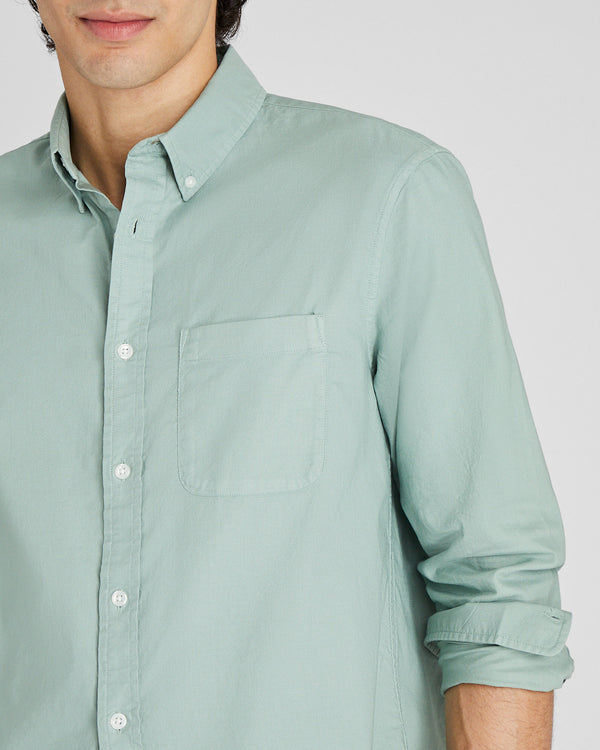 Club Monaco Garment-Dyed Slim Lightweight Oxford Shirt Grey Mist