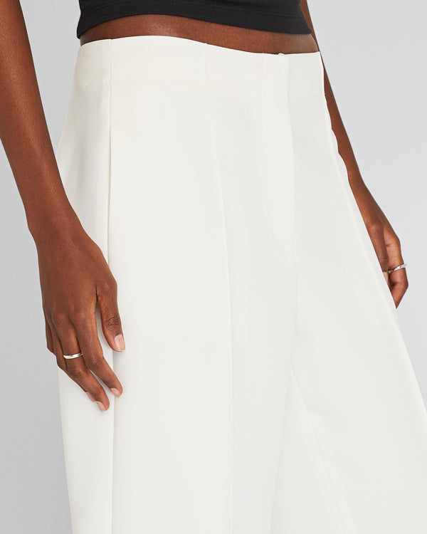 Club Monaco High-Rise Fluid Crepe Trouser Off White