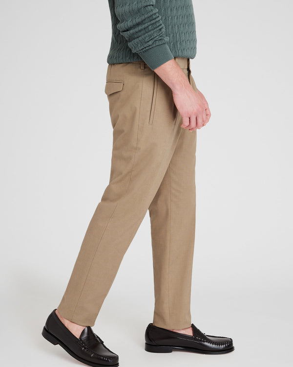 Club Monaco Hybrid Texture Elasticated Trouser Khaki