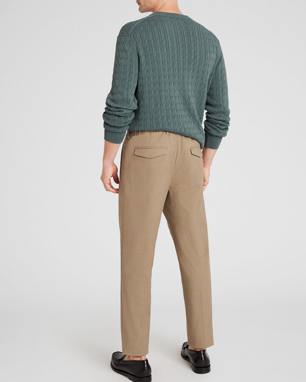 Club Monaco Hybrid Texture Elasticated Trouser Khaki