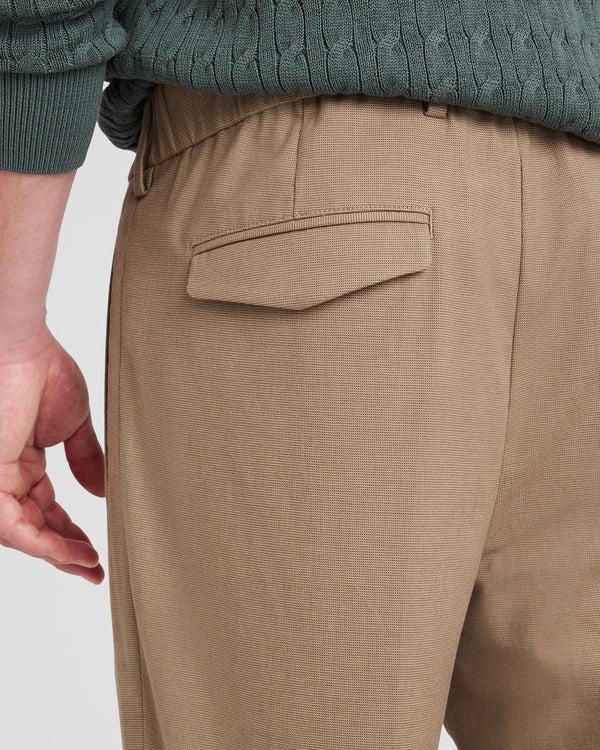 Club Monaco Hybrid Texture Elasticated Trouser Khaki