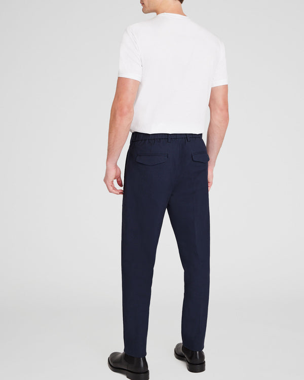 Club Monaco Hybrid Texture Elasticated Trouser Navy