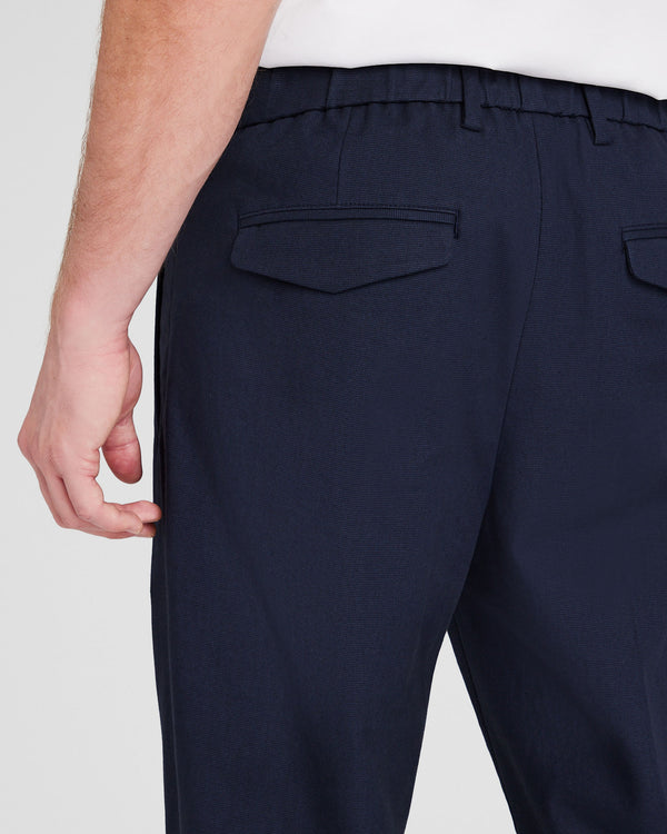 Club Monaco Hybrid Texture Elasticated Trouser Navy