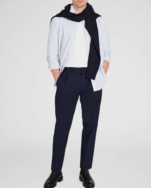 club monaco Hybrid Texture Elasticated Trouser Navy