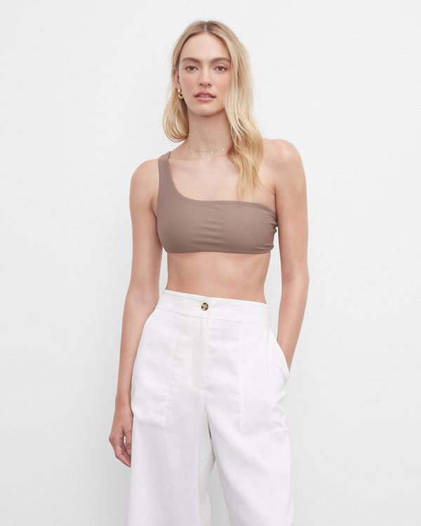 club monaco Jade Apex One-Shoulder Bikini Top Natural
