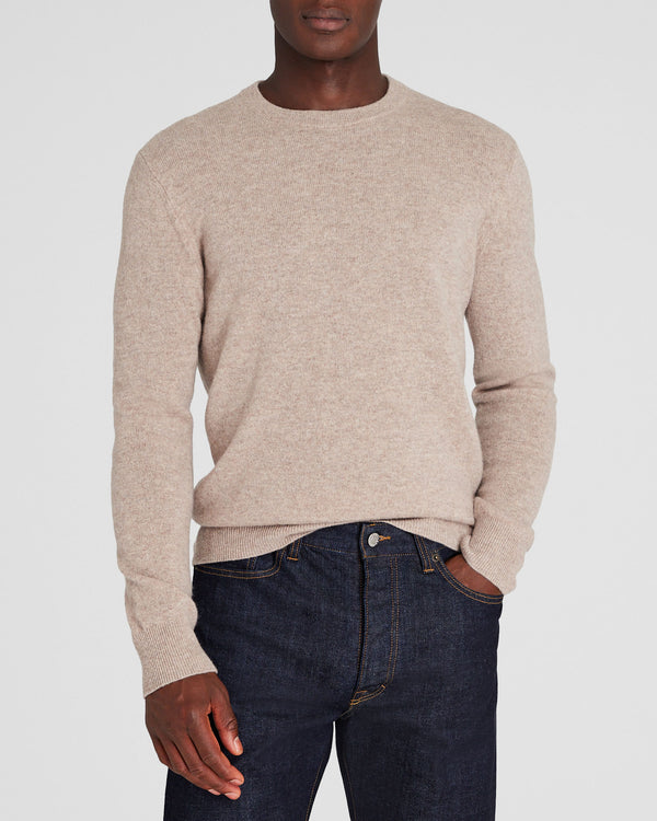 club monaco Lightweight Cashmere Crewneck Oatmeal Heather