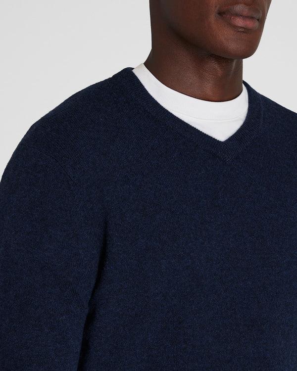 Club Monaco Lightweight Cashmere V-Neck Sweater Navy