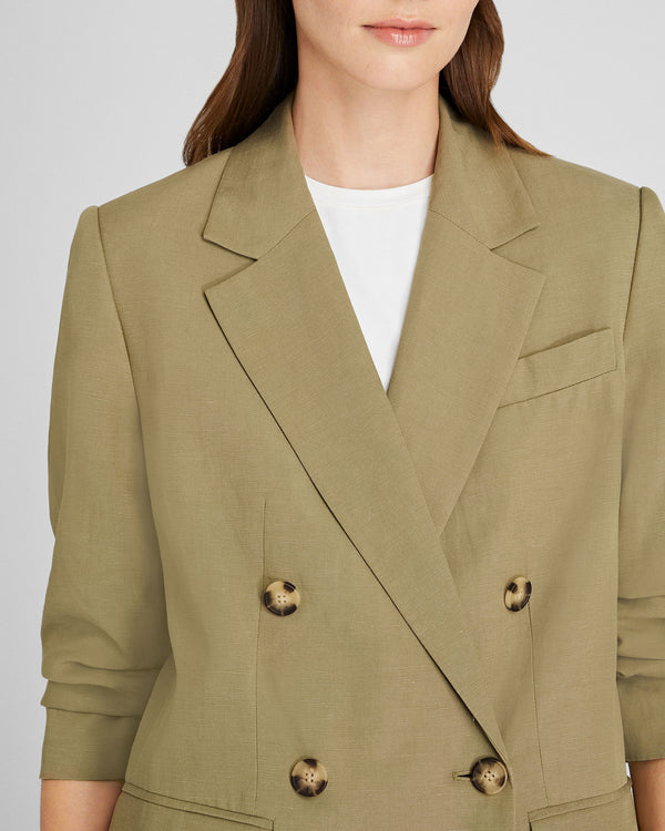 Club Monaco Lightweight Double-Breasted Blazer Thyme