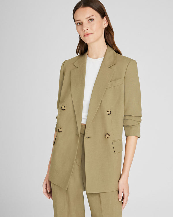 club monaco Lightweight Double-Breasted Blazer Thyme