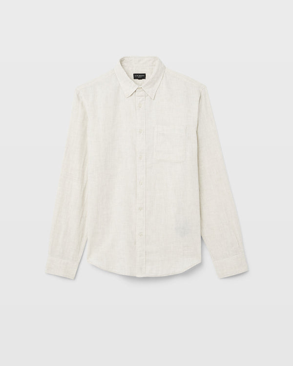 club monaco Lightweight Doubleface Long-Sleeve Shirt Ivory Mix