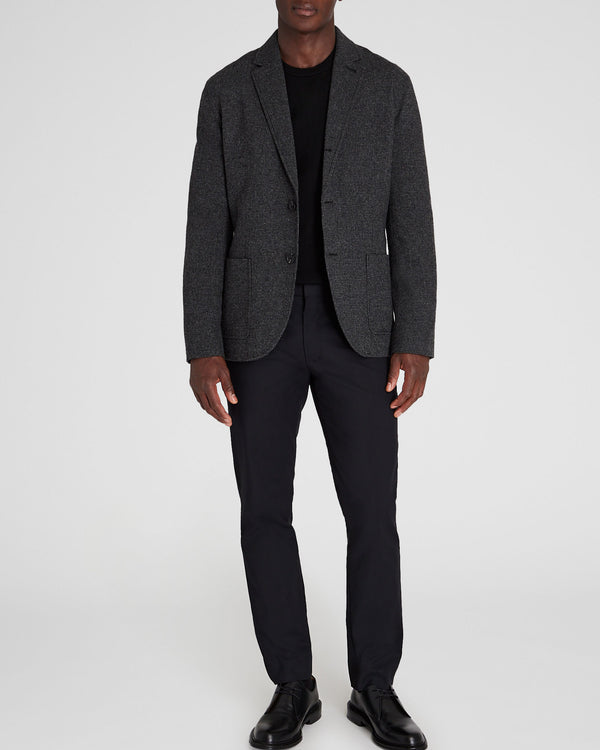 Club Monaco Lightweight Wool Blend Houndstooth Blazer Black Mix