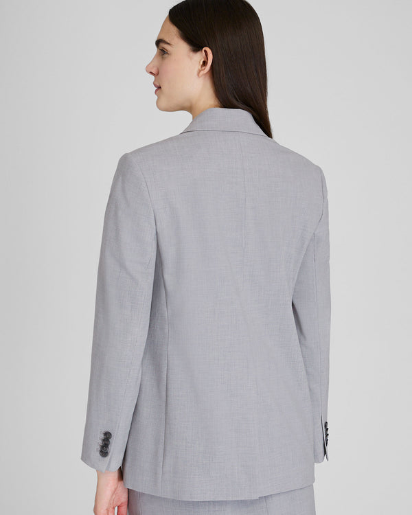 Club Monaco Lightweight Wool Double Breasted Blazer Light Heather Grey