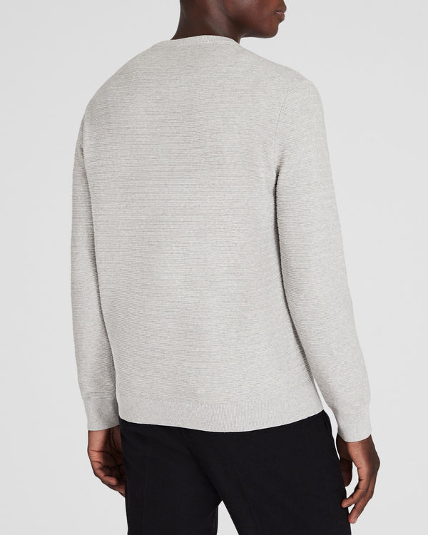 Club Monaco Links Stripe Crewneck Light Heather Grey