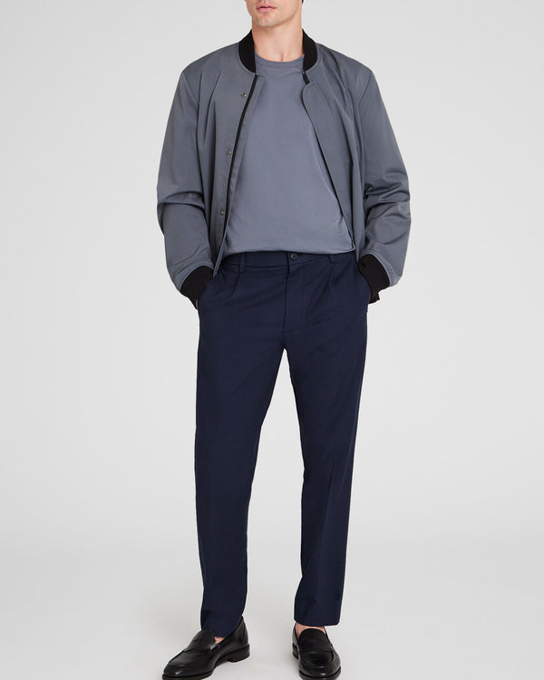 Club Monaco Long-Sleeve Refined Crew Tee Slate Blue