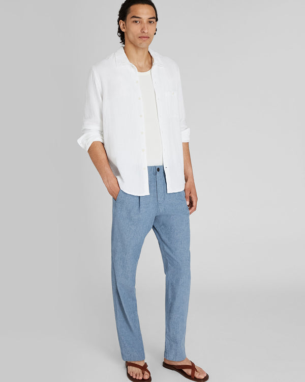 Club Monaco Long-Sleeve Summer Doubleface Shirt White Base