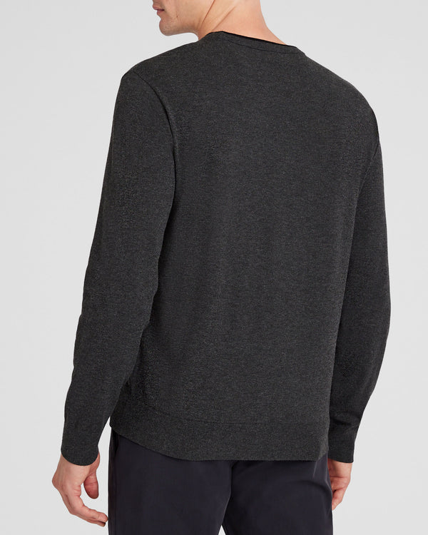 Club Monaco Long-Sleeve Tech Crewneck Dark Charcoal
