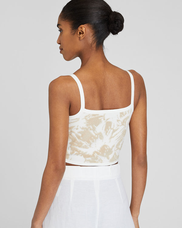 Club Monaco Loop Jacquard Sweater Tank Oatmeal Base