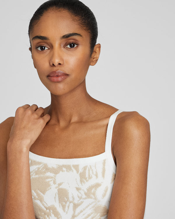 Club Monaco Loop Jacquard Sweater Tank Oatmeal Base