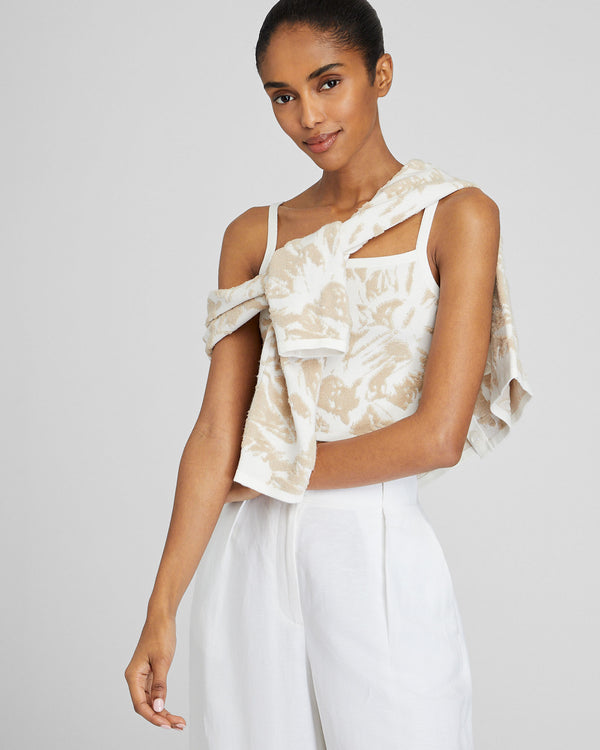 club monaco Loop Jacquard Sweater Tank Oatmeal Base