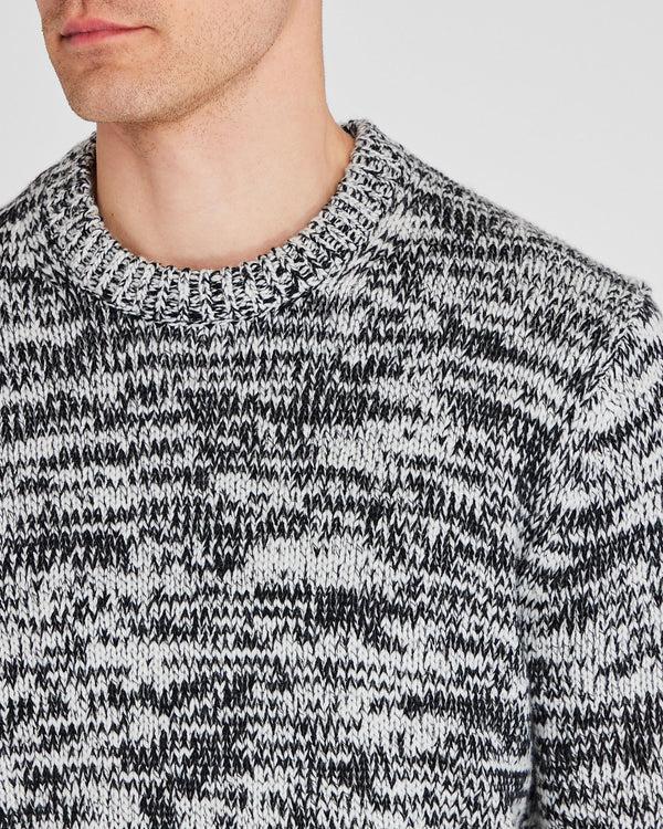 Club Monaco Marl Slub Wool Blend Crewneck Beige Mix