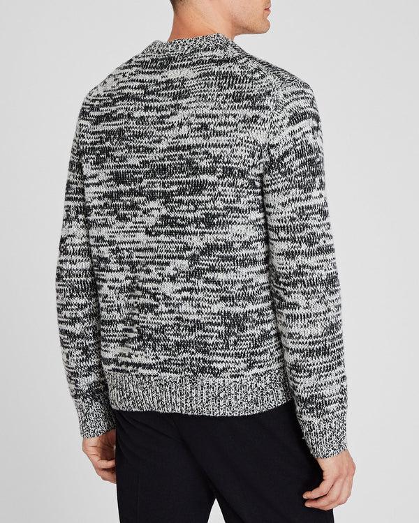 Club Monaco Marl Slub Wool Blend Crewneck Beige Mix