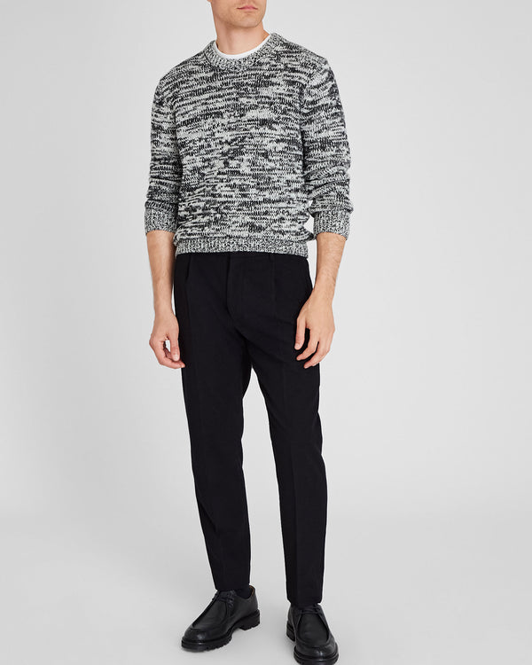 Club Monaco Marl Slub Wool Blend Crewneck Beige Mix