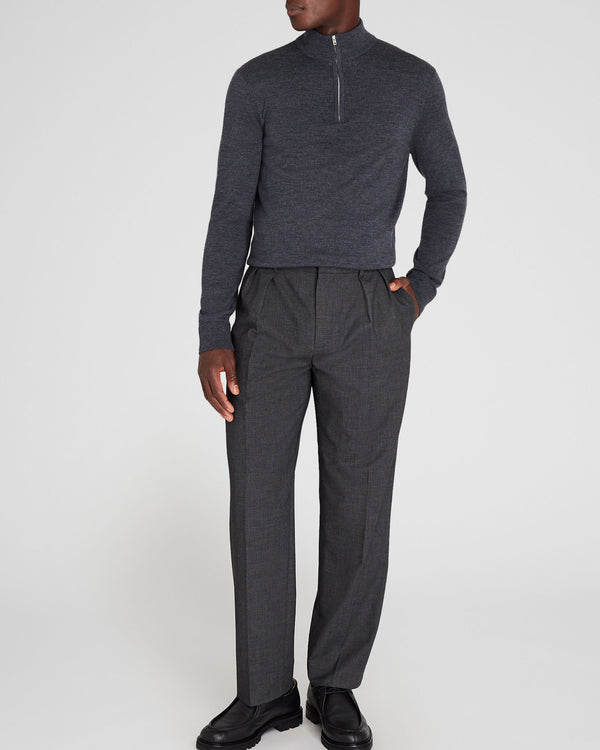 Club Monaco Merino Quarter-Zip Sweater Dark Charcoal