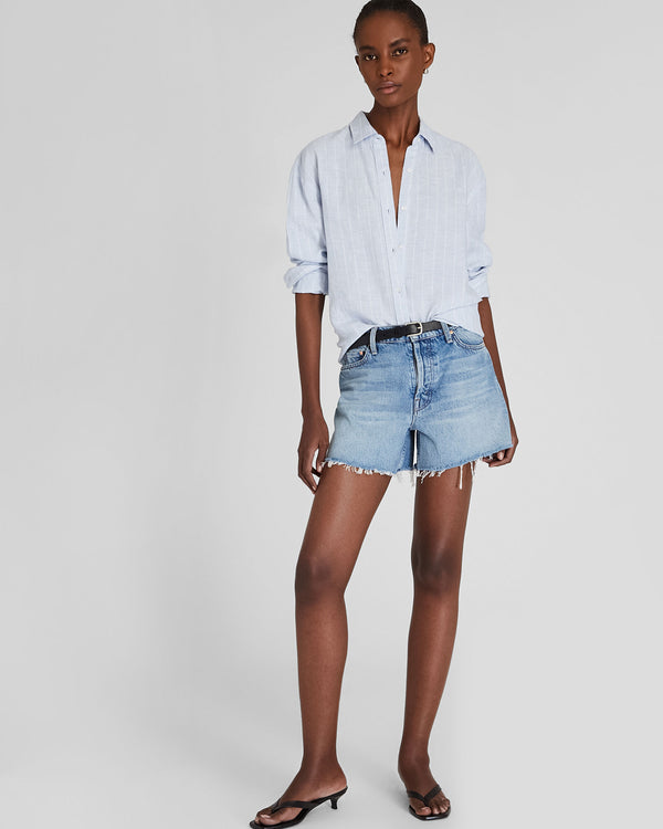 Club Monaco MOTHER The Skipper Short And Long Fray Denim