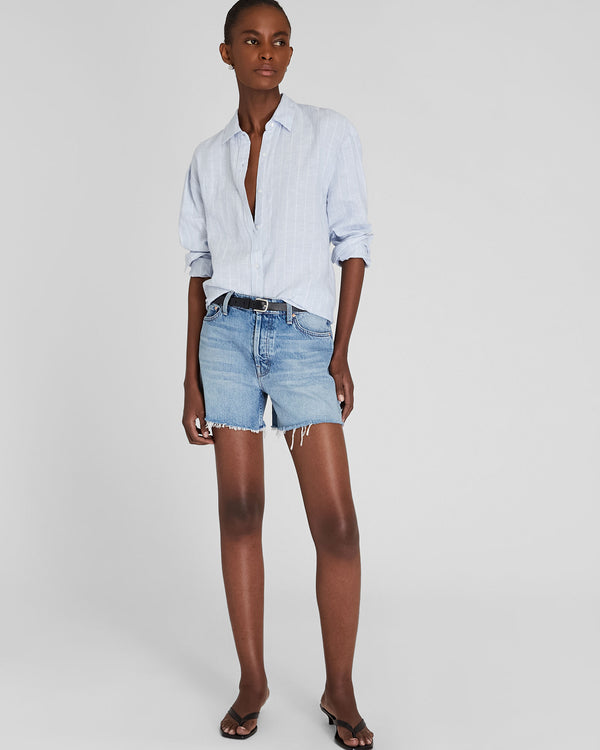 club monaco MOTHER The Skipper Short And Long Fray Denim