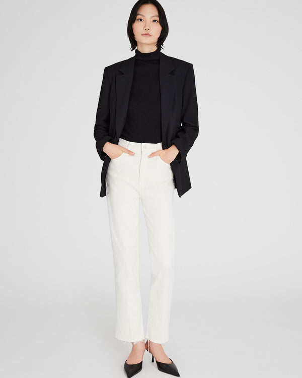 club monaco MOTHER The Tripper Ankle Fray Jeans Light Denim