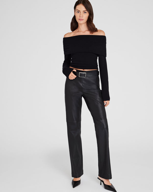 Club Monaco Off-The-Shoulder Cashmere Sweater Black