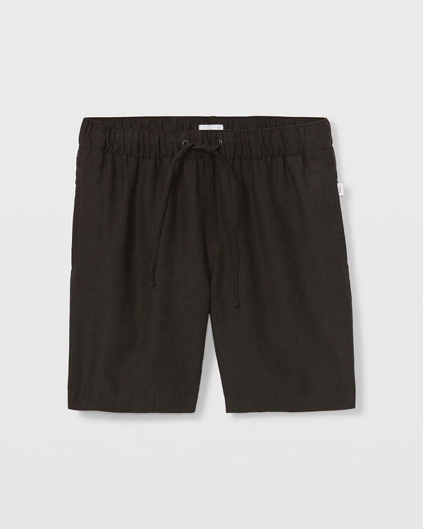Club Monaco Onia Linen Blend Solid Swim Trunks Black