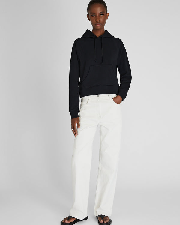 Club Monaco Piece-Dyed Loop Back Terry Hoodie Black