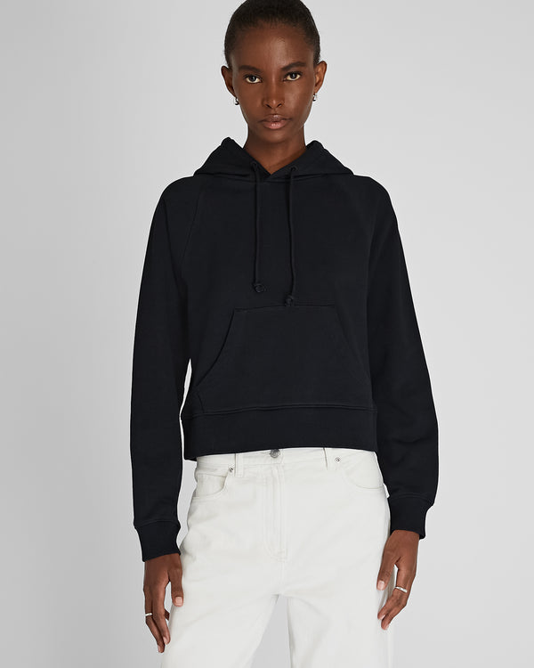 club monaco Piece-Dyed Loop Back Terry Hoodie Black
