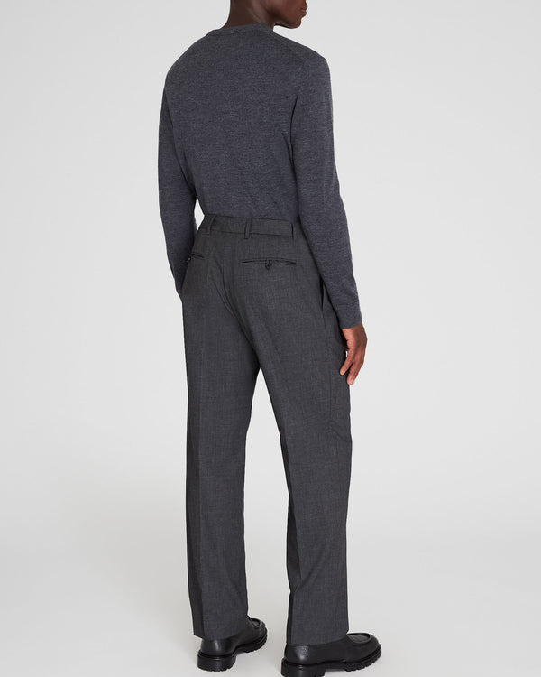 Club Monaco Pleated Wool Blend Trouser Stripe - Ivory