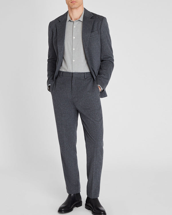 Club Monaco Refined Pinstripe Twill Shirt Heather Grey