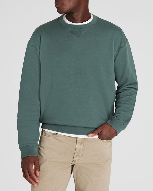 club monaco Relaxed Classic Terry Crewneck Sea Glass