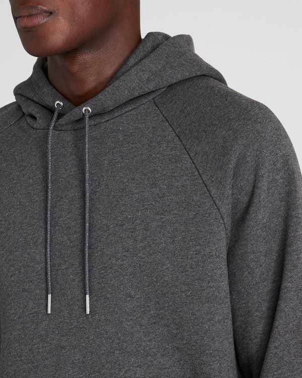 Club Monaco Relaxed Classic Terry Hoodie Black Heather Grey