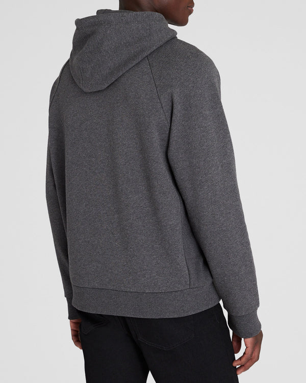 Club Monaco Relaxed Classic Terry Hoodie Black Heather Grey