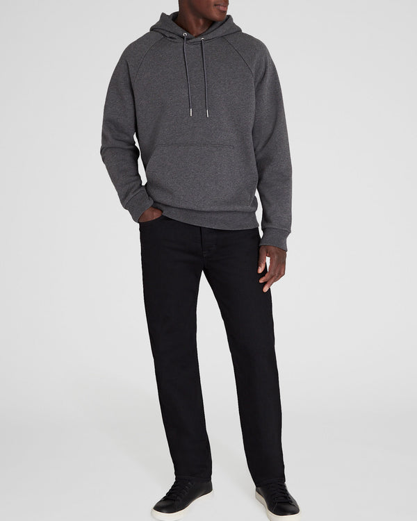 Club Monaco Relaxed Classic Terry Hoodie Black Heather Grey