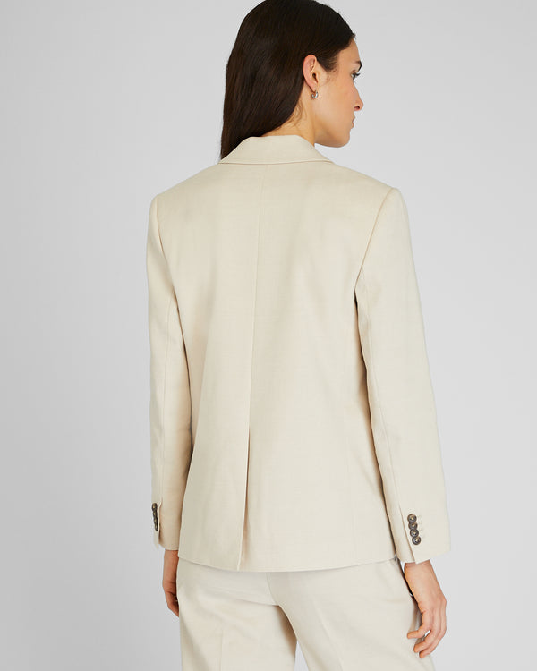 Club Monaco Relaxed Single-Breasted Linen Blazer Natural