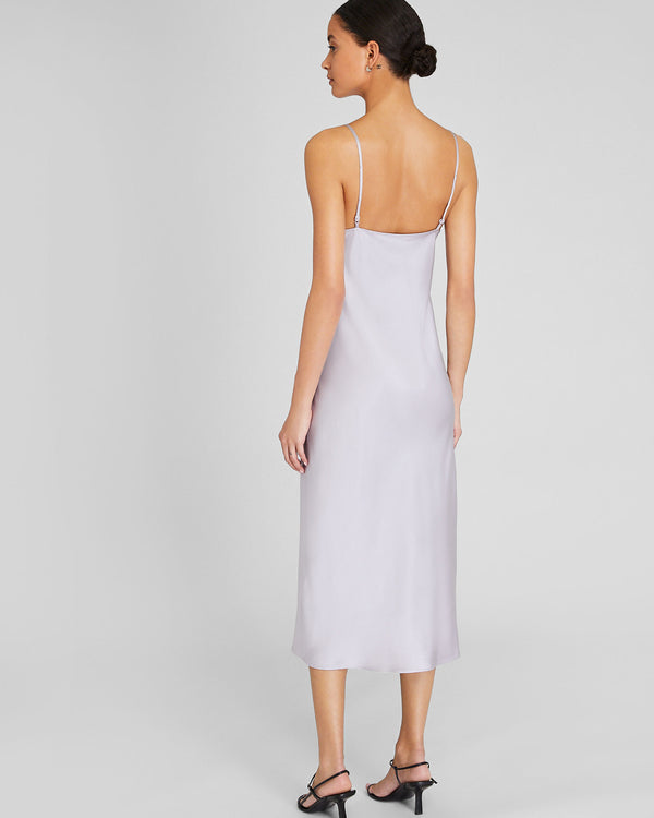 Club Monaco Silk Charmeuse Midi Slip Dress Medium Purple