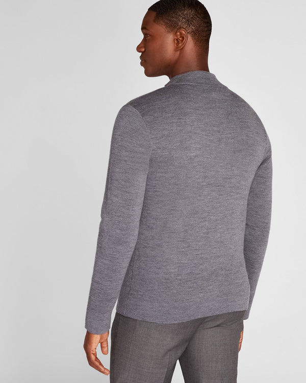 Club Monaco Soft Doubleface Full Zip Sweater Charcoal
