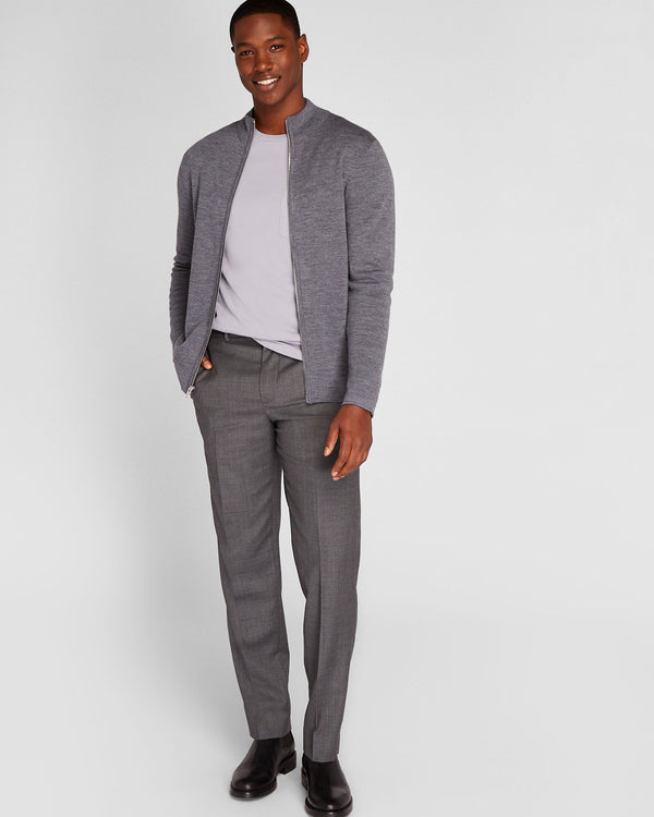 Club Monaco Soft Doubleface Full Zip Sweater Charcoal