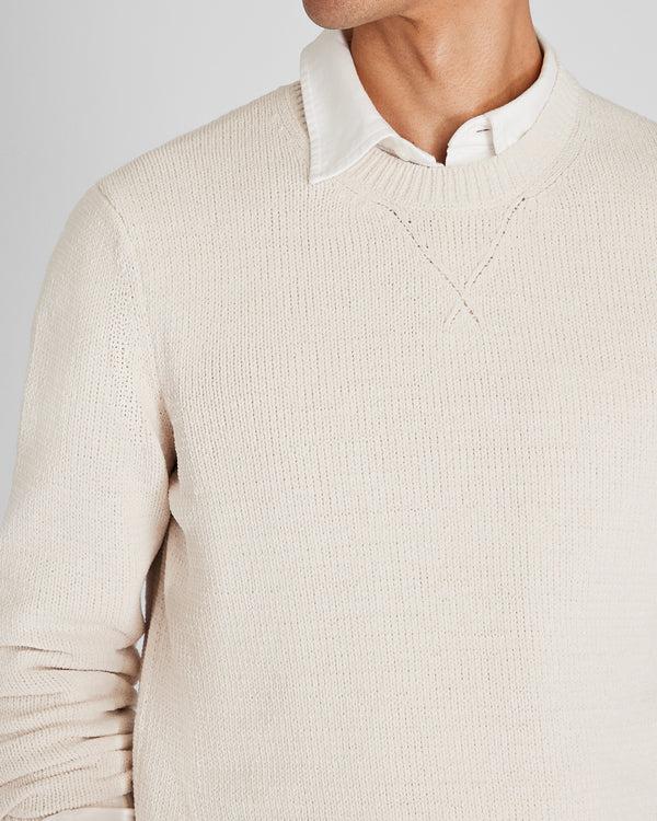 Club Monaco Statement Chenille Crewneck Sweater White