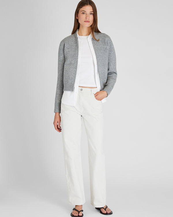 club monaco Straight Leg Cotton Twill Pant Off White