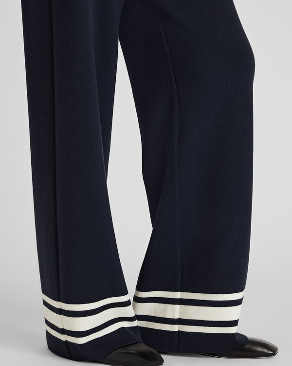 Club Monaco Stripe Border Sweater Pant Twilight Navy