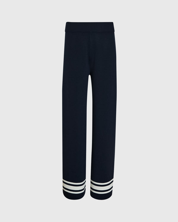 Club Monaco Stripe Border Sweater Pant Twilight Navy