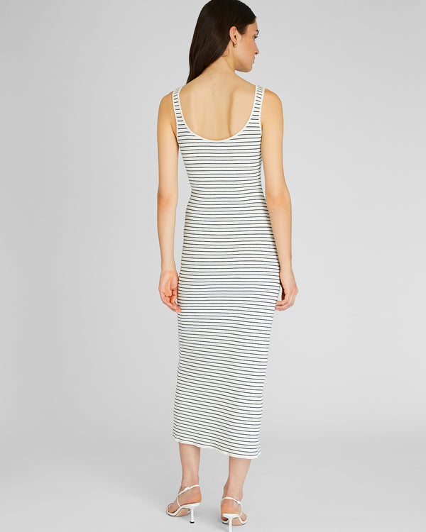 Club Monaco Striped Sweater Tank Maxi Dress Antique White
